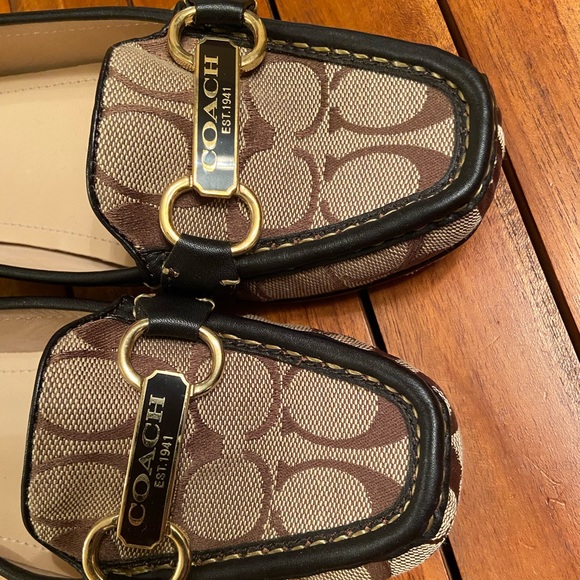 Coach signature Leather brown flats loafers - Picture 4 of 12